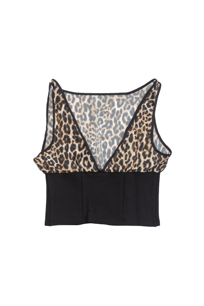 Sheer Leopard Print Top