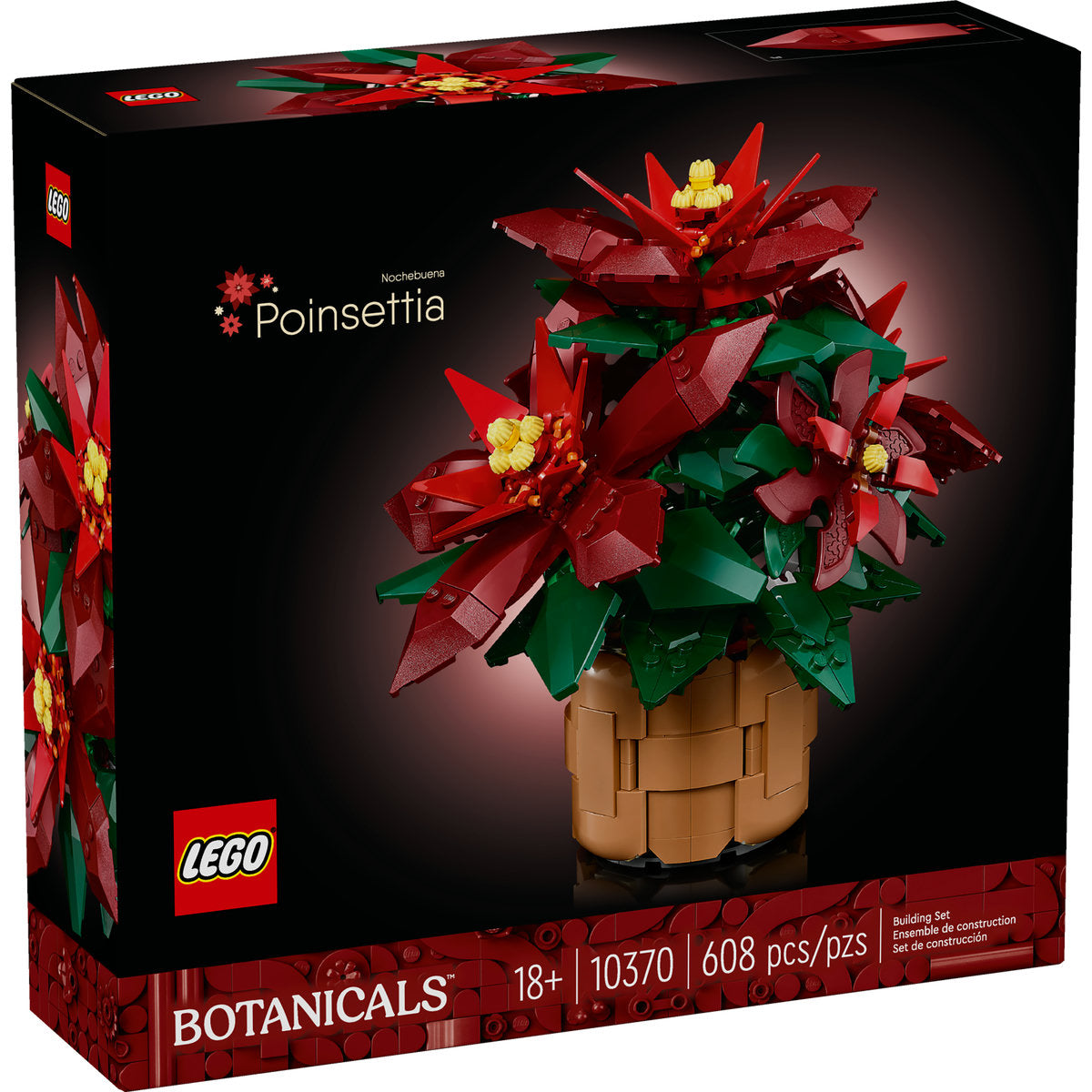 LEGO® Icons Poinsettia Plant Decor Building Set 10370