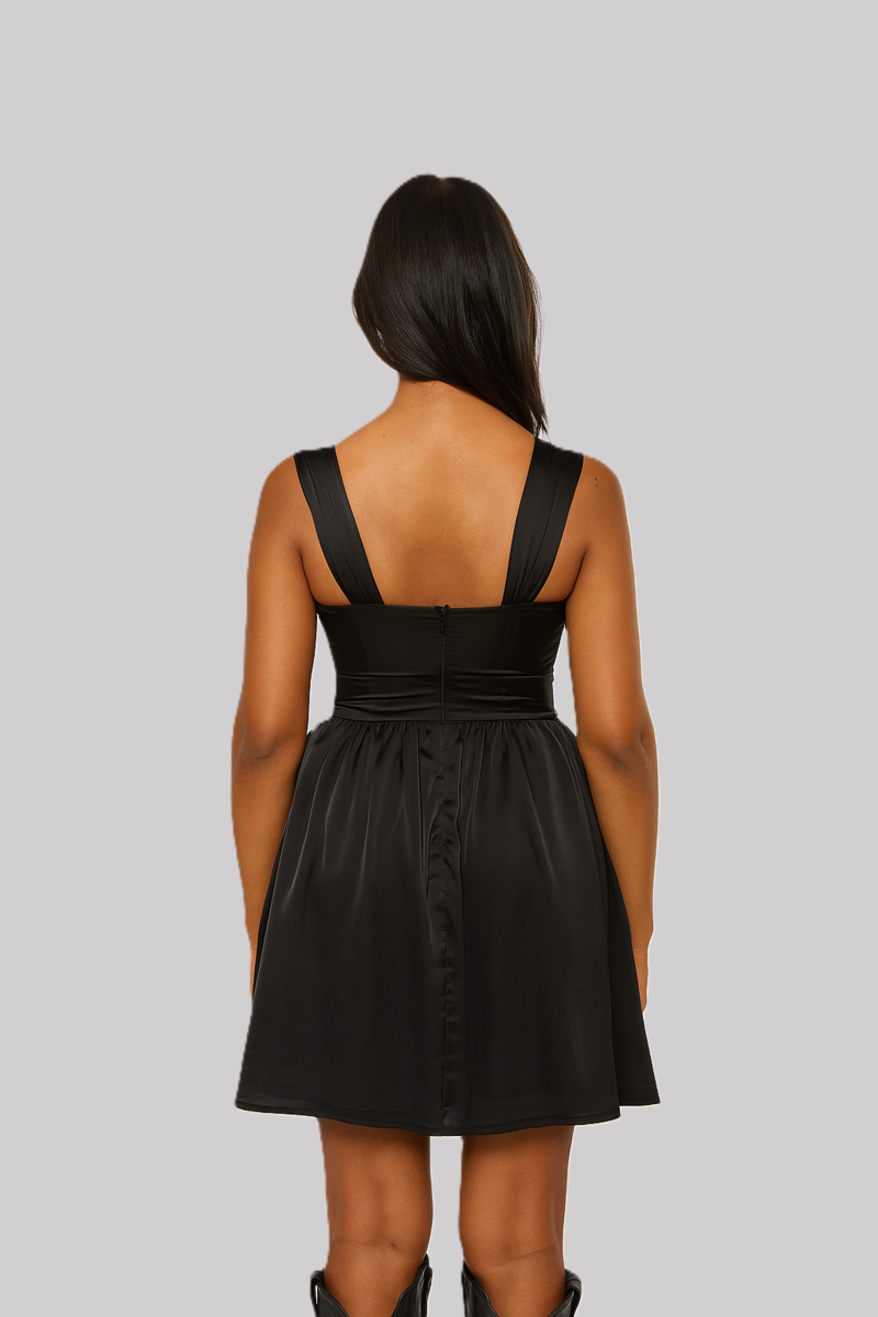 Satin Sweetheart Mini Dress