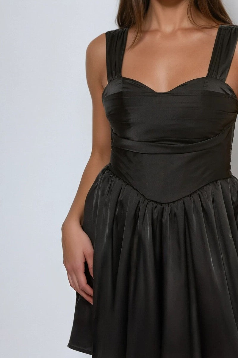 Satin Sweetheart Mini Dress