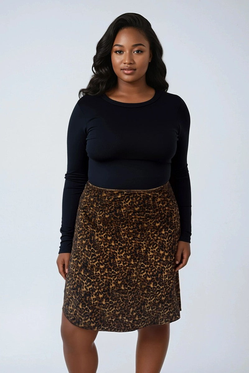Leather Skirts Plus Size Leopard Midi Skirt Leopard Maxi Pencil Skirt  Wholesale Faux Leather Skirt Outfit