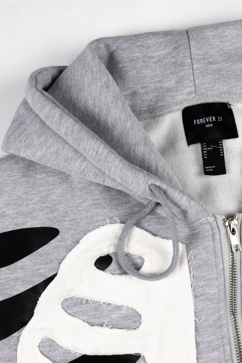 Skeleton Graphic Zip-Up Hoodie