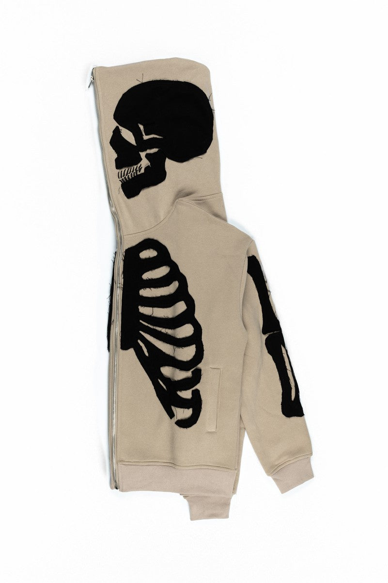 Skeleton Graphic Zip-Up Hoodie