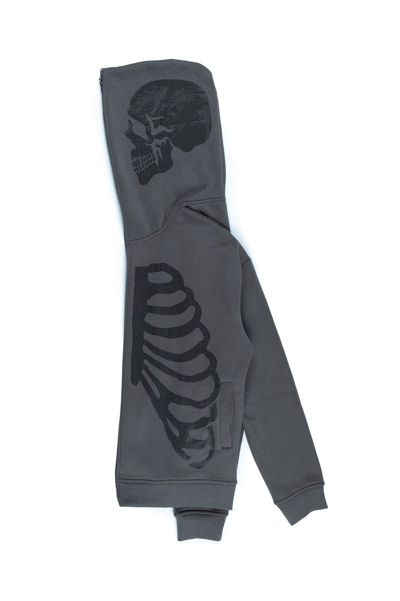 Skeleton Graphic Zip-Up Hoodie