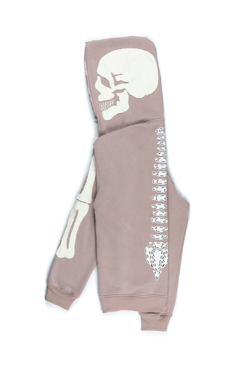 Skeleton Graphic Zip-Up Hoodie