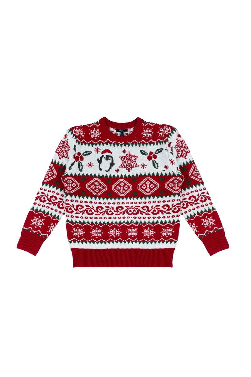 Penguin Fair Isle Holiday Sweater