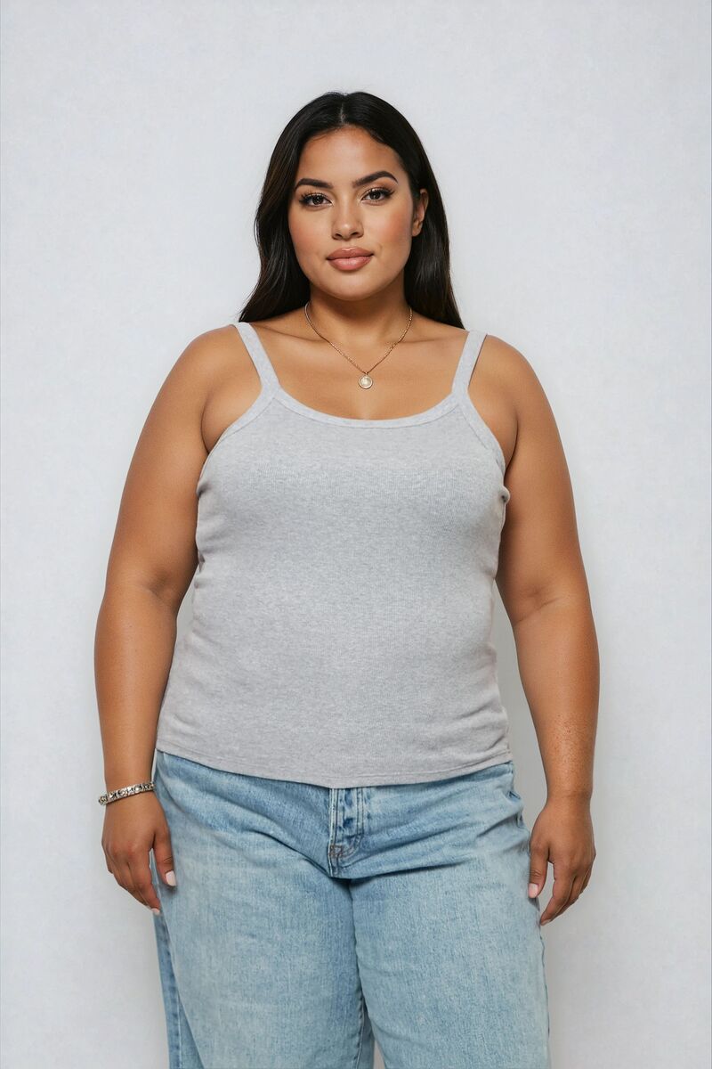 Plus Size Ribbed Tank Top