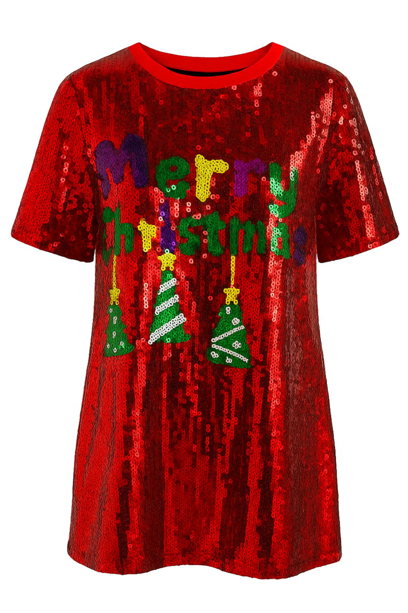 Merry Christmas Sequin Mini Dress