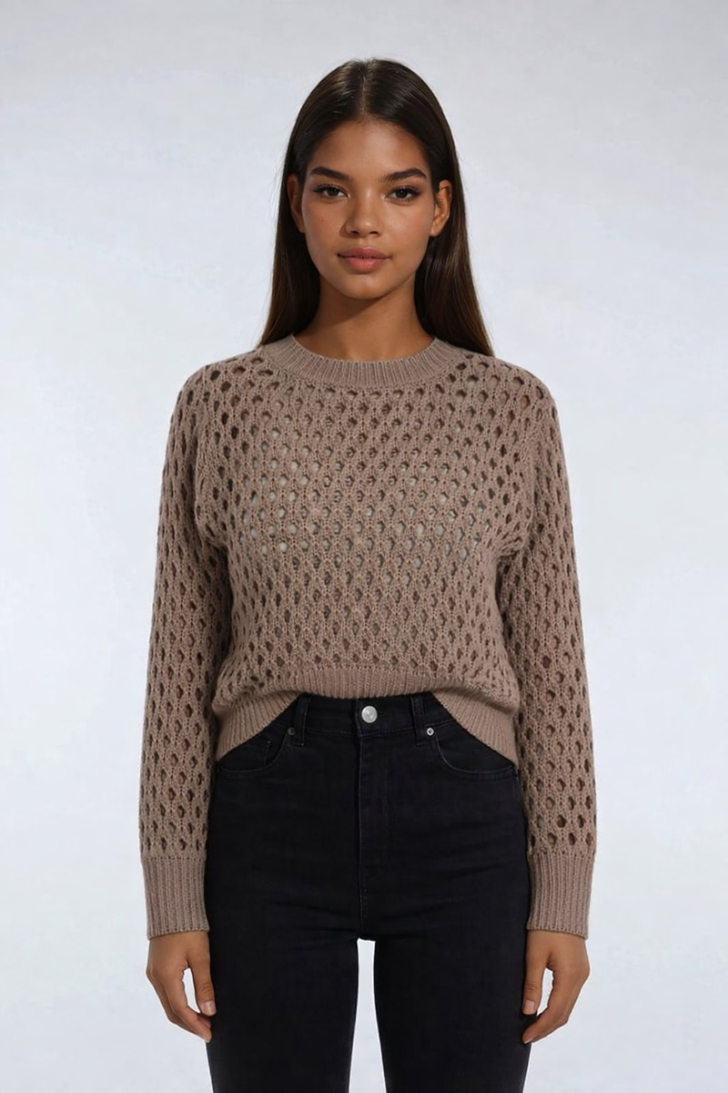 Open-Knit Crochet Sweater