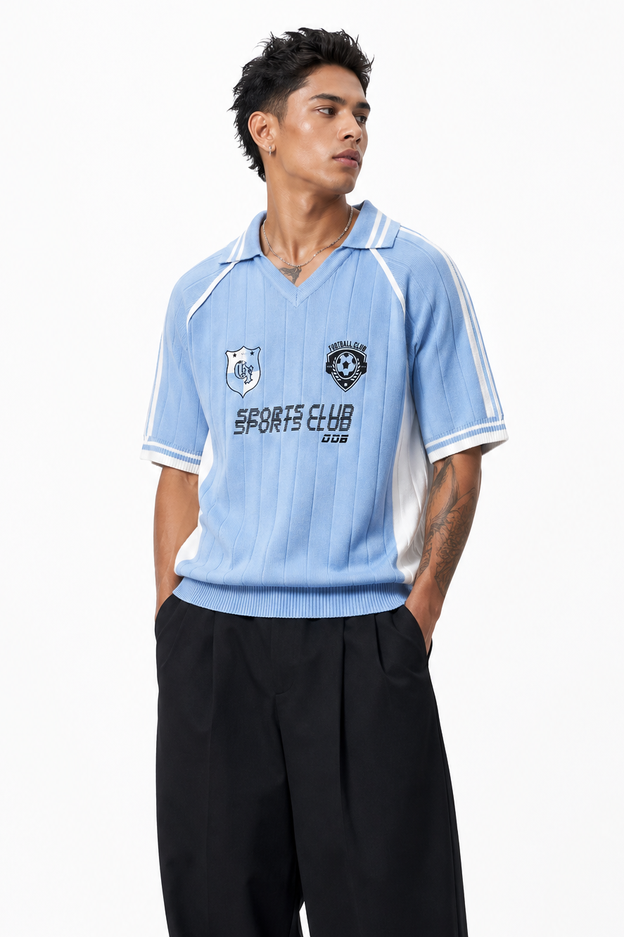 SPORTS CLUB KNIT COLLARED SHIRT