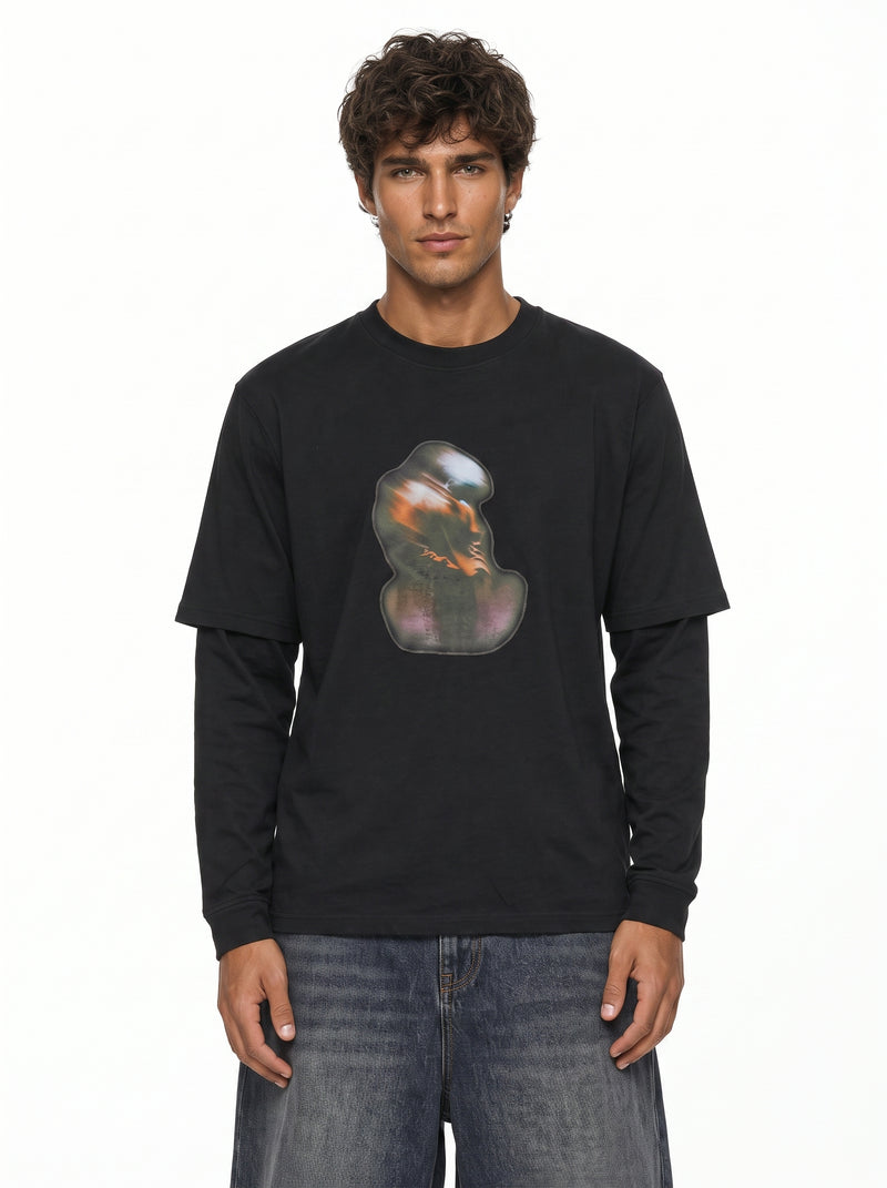Long Sleeve Layered Graphic T-Shirt