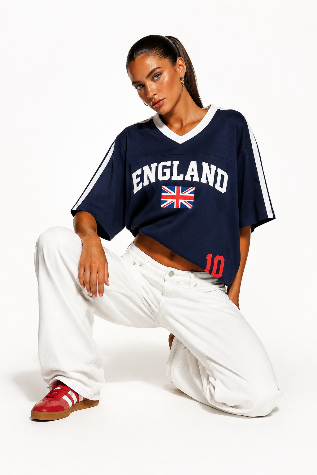 Women's Oversized V-Neck Tee | Forever 21