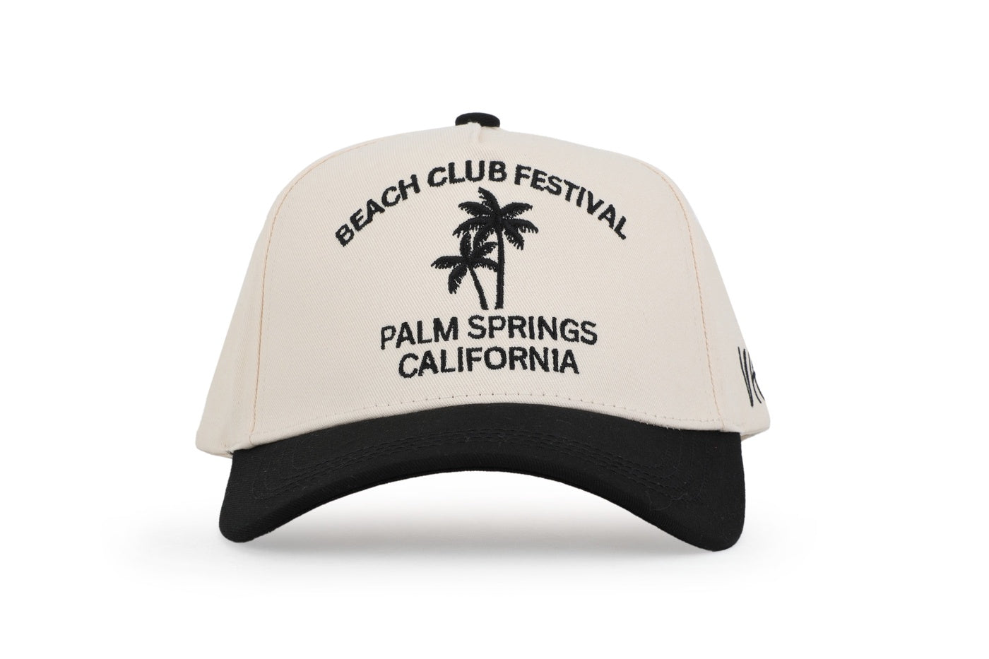 Vintage Havana Trucker Hat for Women & Men – Black & Tan Adjustable Cap – Embroidered "Beach Club Festival"