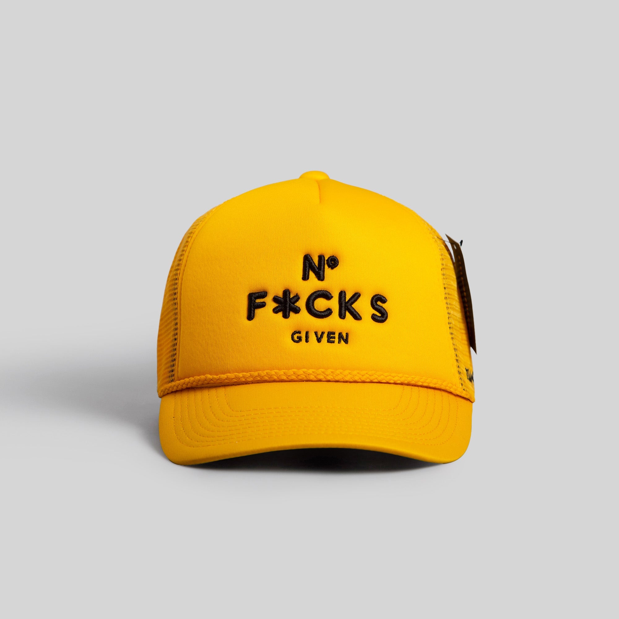 Field Grade NO F*CKS GIVEN YELLOW TRUCKER HAT