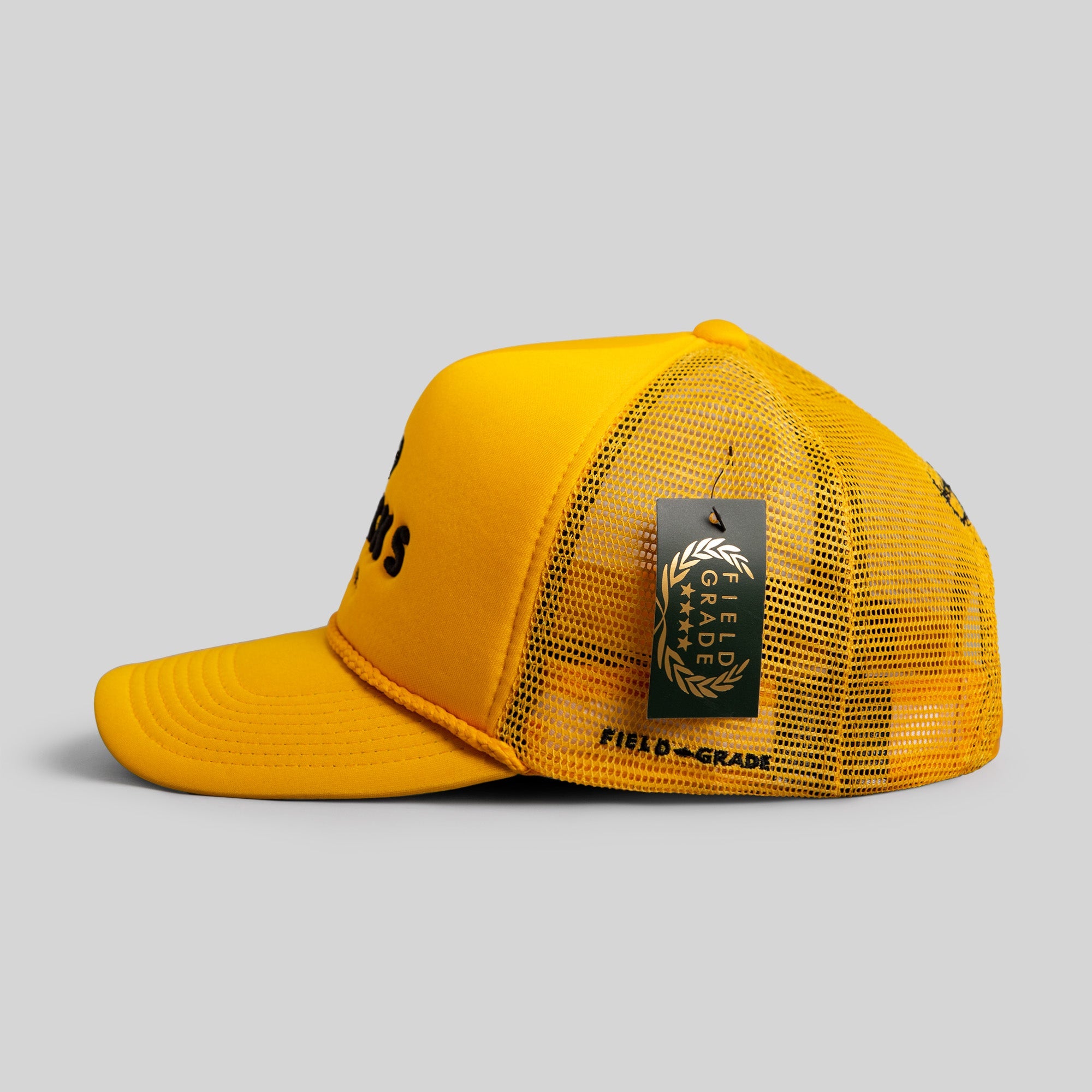 NO F*CKS GIVEN YELLOW TRUCKER HAT
