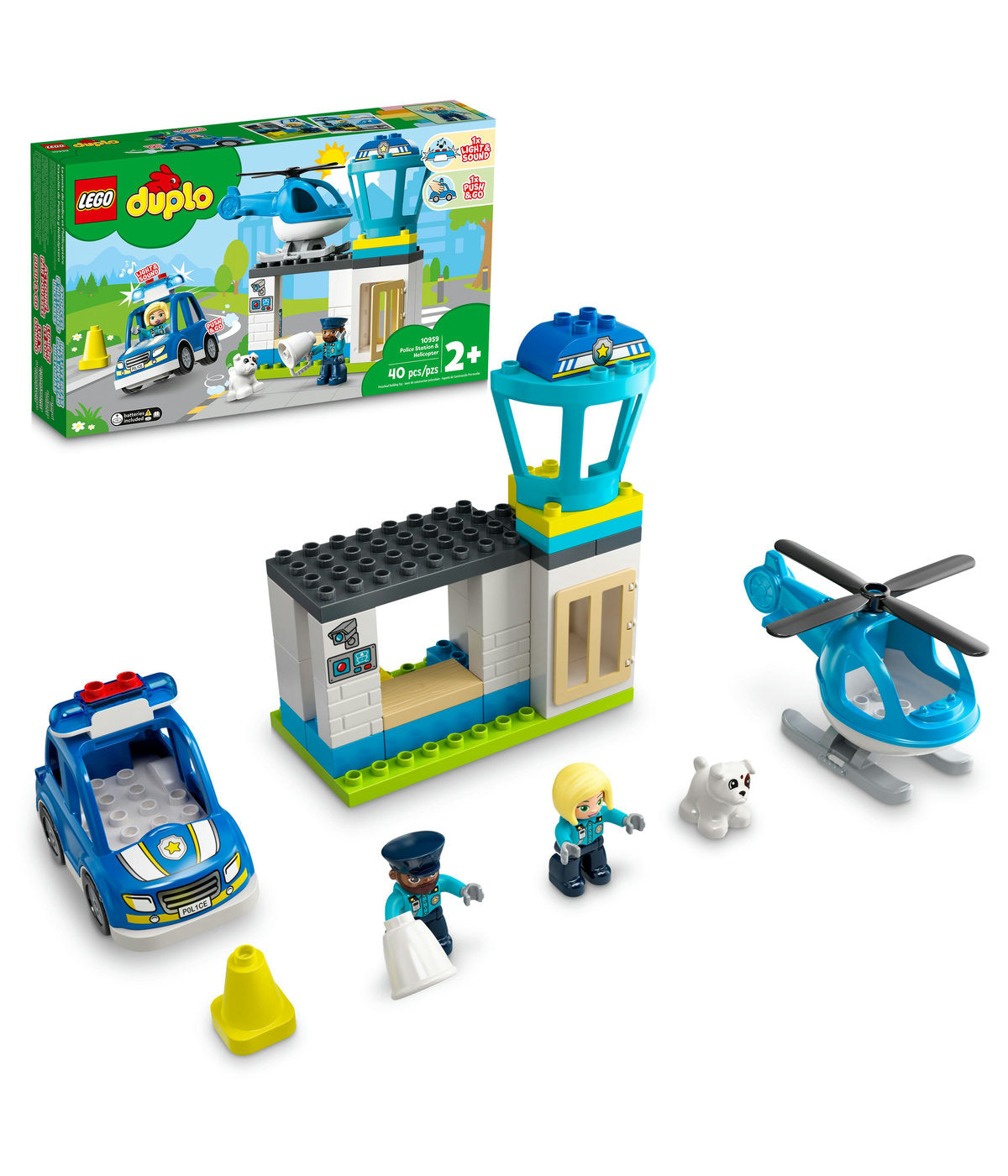 LEGO DUPLO Rescue Police Station & Helicopter 10959 Building Toy (40 Pieces)