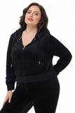 Plus-Size OG Big Bling Velour Hoodie - Juicy Couture