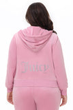 Plus-Size OG Big Bling Velour Hoodie - Juicy Couture