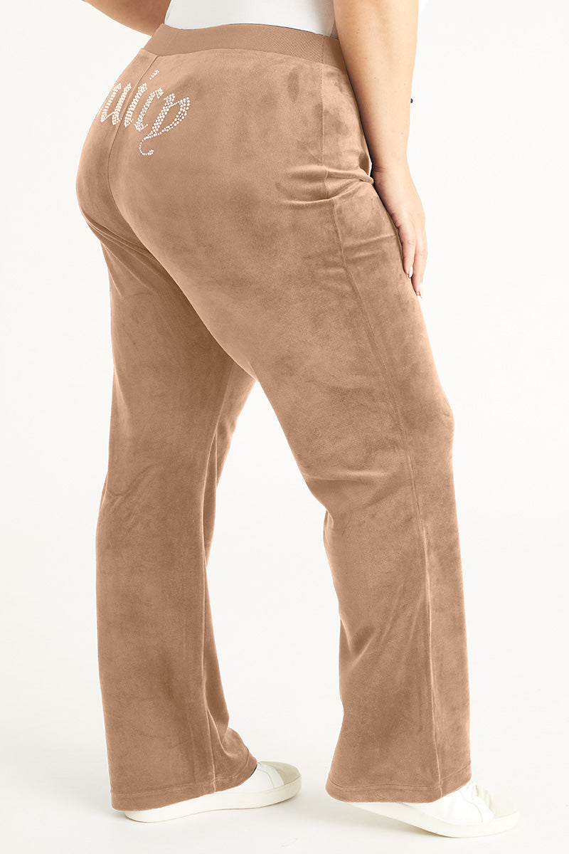 Plus-Size OG Big Bling Velour Track Pants - Juicy Couture