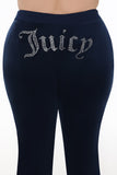 Plus-Size OG Big Bling Velour Track Pants - Juicy Couture