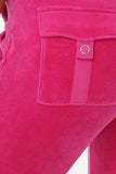 Hollywood Scottie Snap Pocket Cotton Velour Track Pants - Juicy Couture