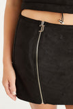 Faux Suede Double Zip Skirt - Juicy Couture