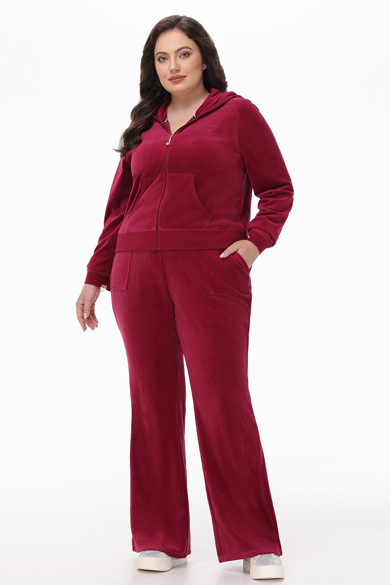 Plus-Size Heritage Cotton Velour Hoodie - Juicy Couture