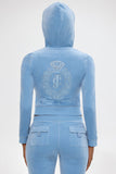 Crown Heritage Cotton Velour Hoodie - Juicy Couture