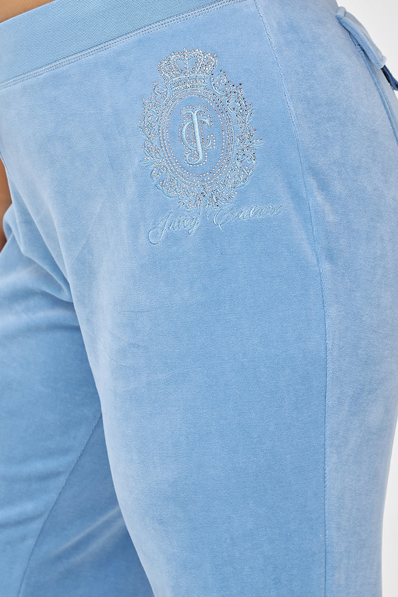 Plus-Size Crown Heritage Cotton Velour Pants - Juicy Couture