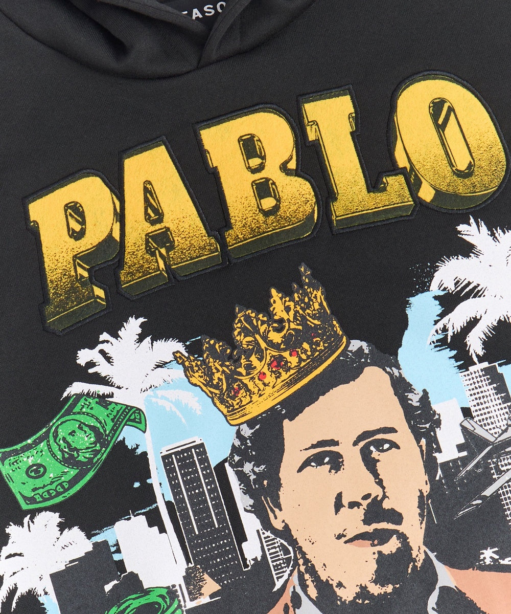Pablo Applique Hoodie - Black