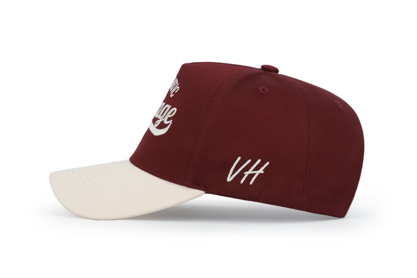 Vintage Havana Trucker Hat for Women & Men – Maroon & Tan Adjustable Cap – Embroidered "Authentic Vintage""