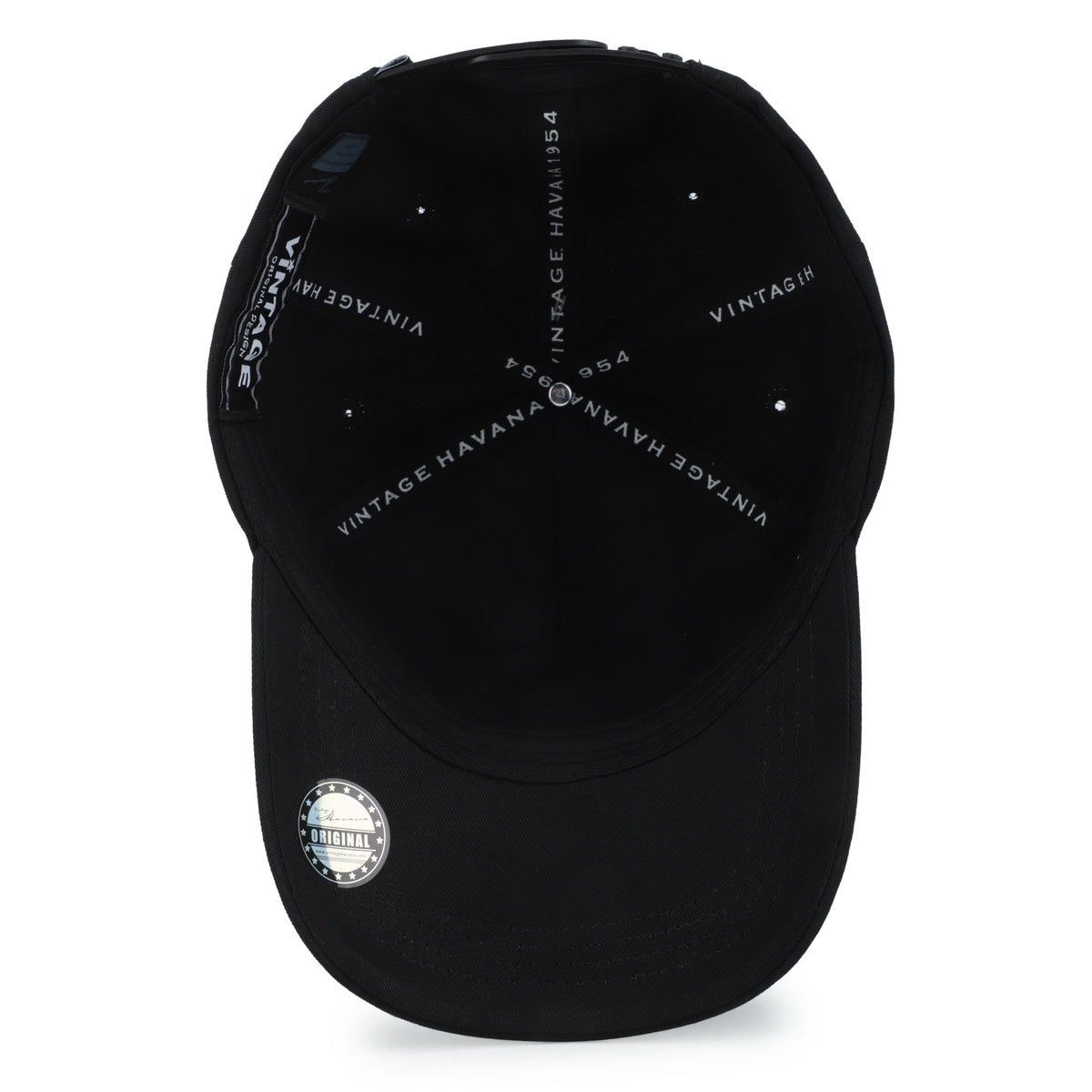 Vintage Havana Trucker Hat for Men & Women – Black Adjustable Cap – Vintage Logo Patch