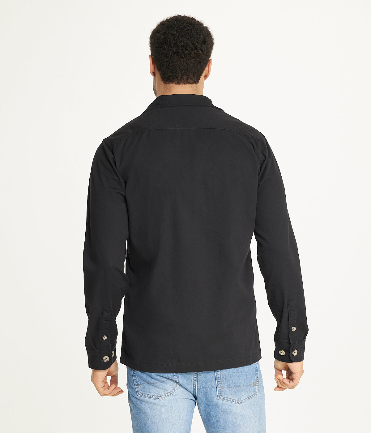 Men's Long Sleeve Shirt Jacket Stretch Twill