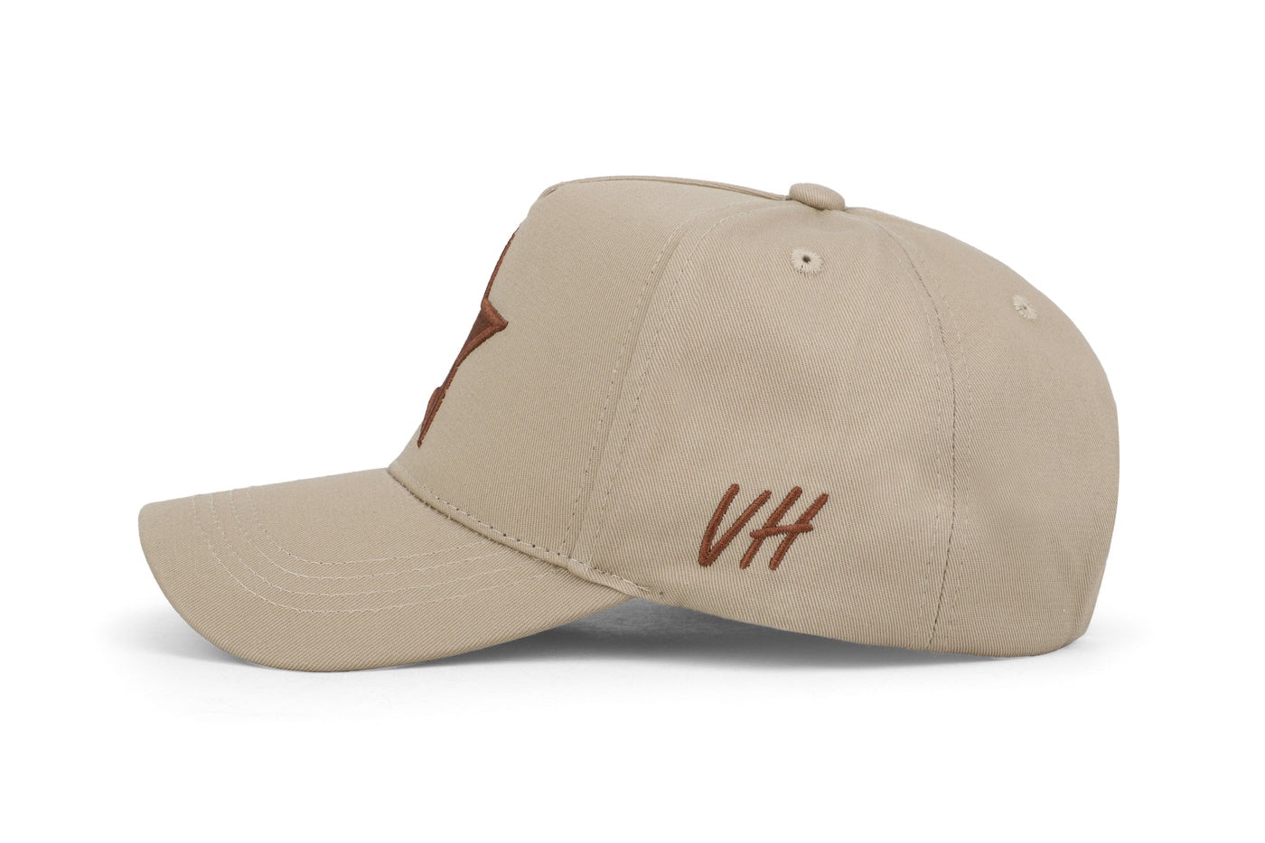 Vintage Havana Trucker Hat for Women & Men – Khaki & Brown Adjustable Cap – Embroidered Star