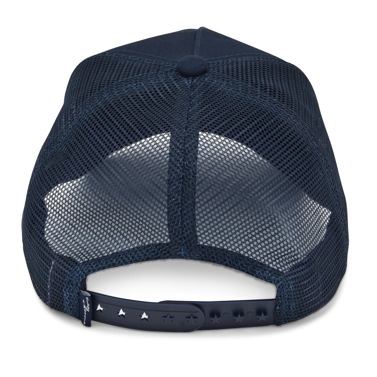 Vintage Havana Trucker Hat for Women – Navy Mesh & Canvas Adjustable Cap With Pearl Star & Rope