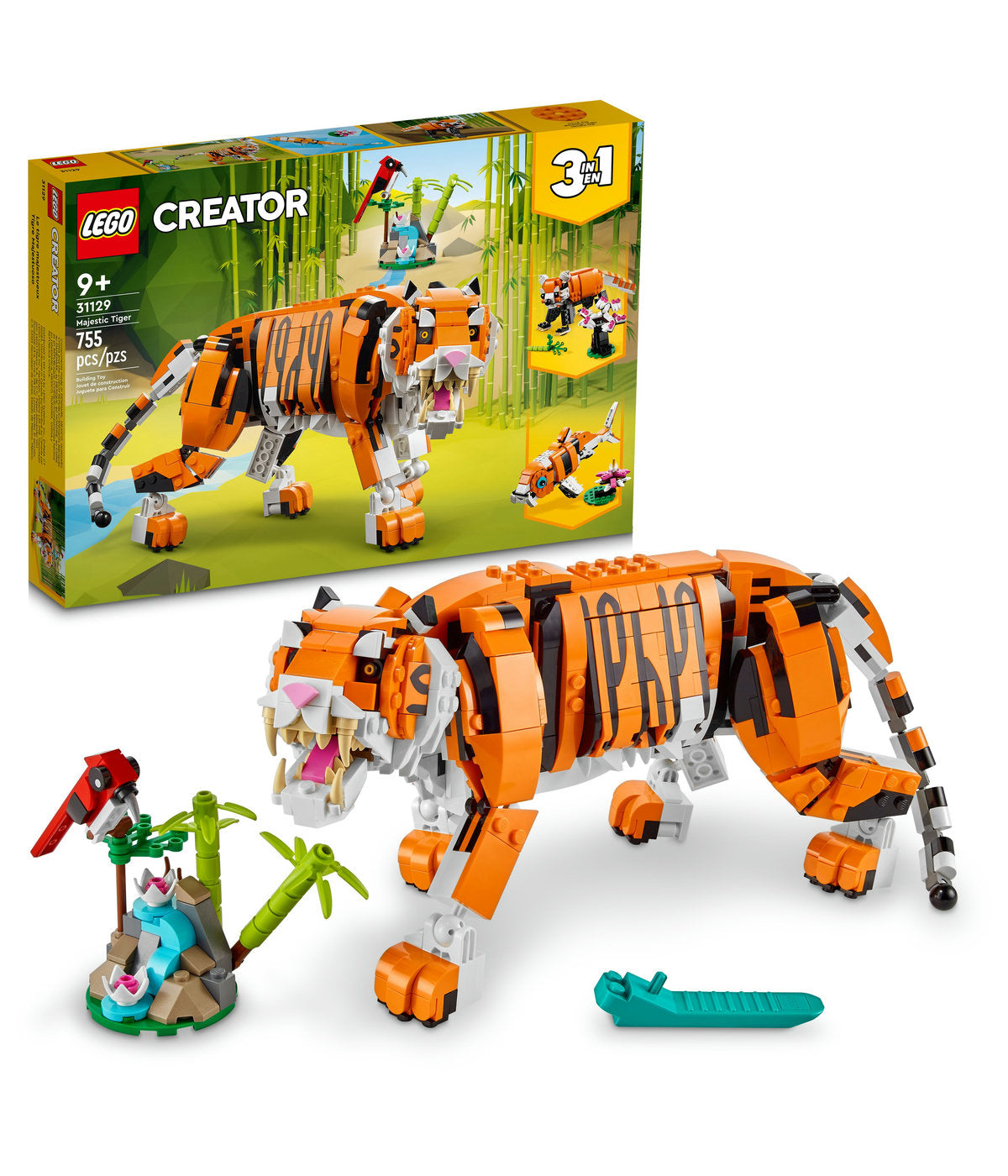 LEGO Creator 3in1 Majestic Tiger 31129 Building Kit (755 Pieces)