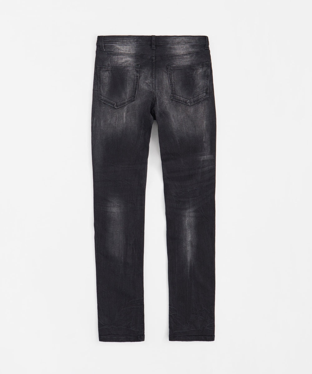Men's Skinny Distressed Denim Pants - Black