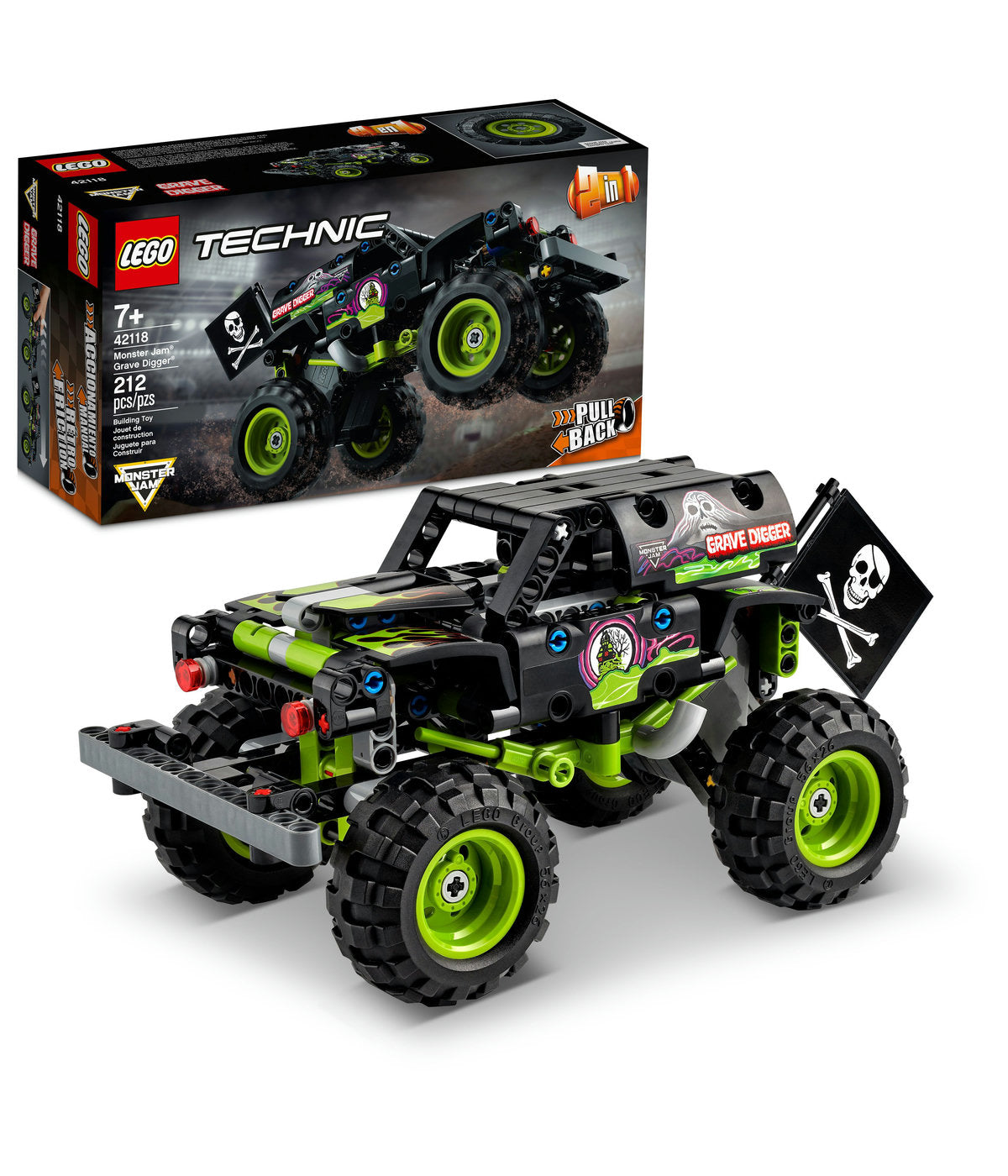 LEGO Technic Monster Jam Grave Digger 42118 Building Kit (212 Pieces)