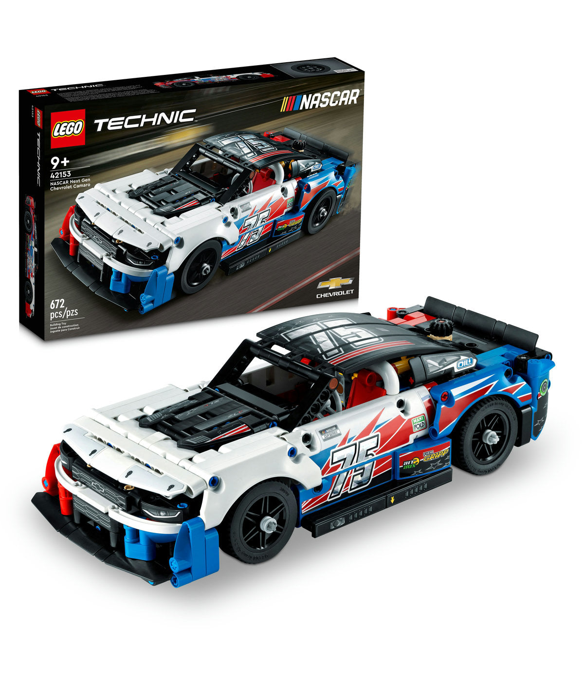 LEGO Technic NASCAR Next Gen Chevrolet Camaro ZL1 42153 Building Toy Set (672 Pieces)