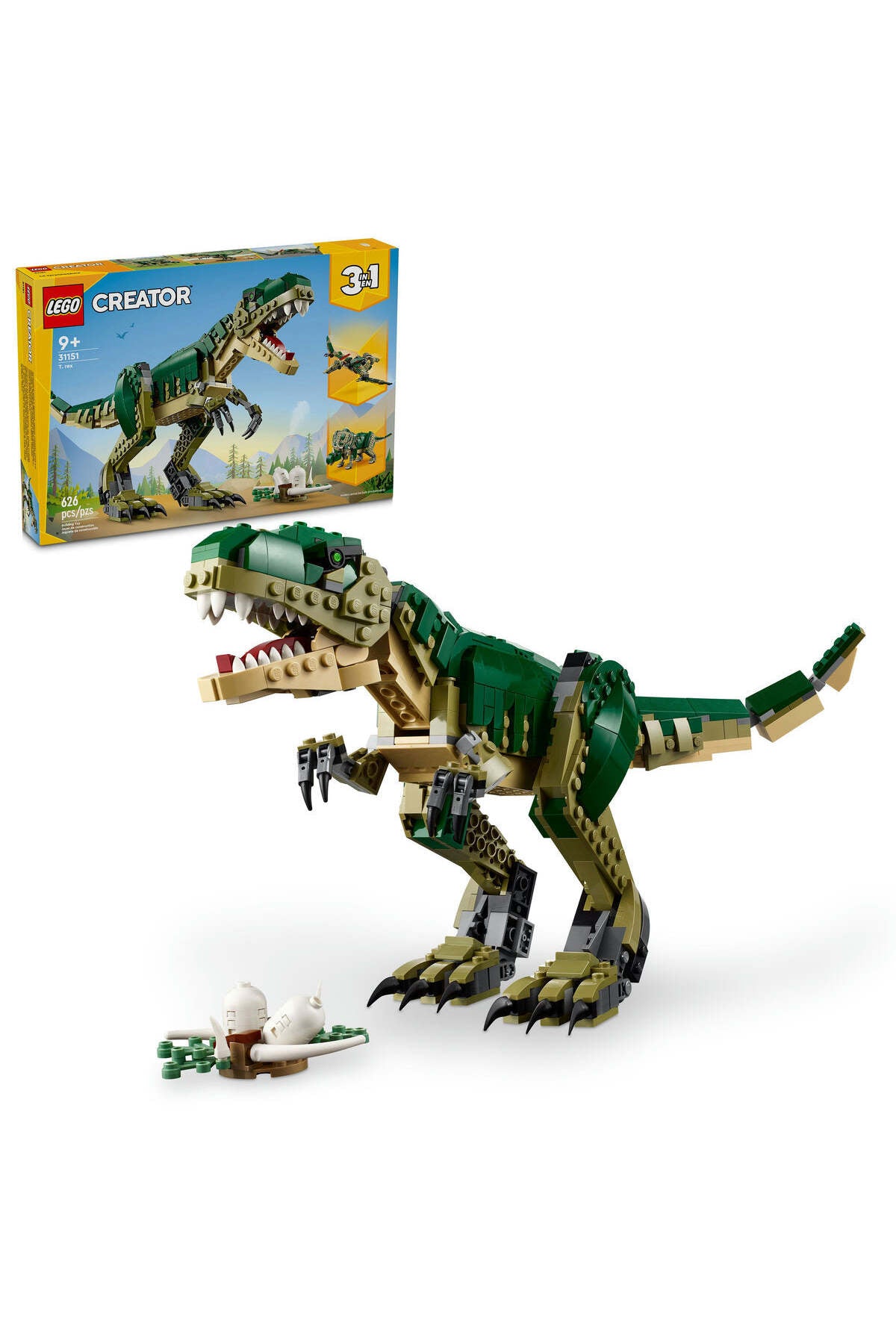 LEGO® Creator 3in1 T. Rex, Dinosaur Toy for Kids 31151