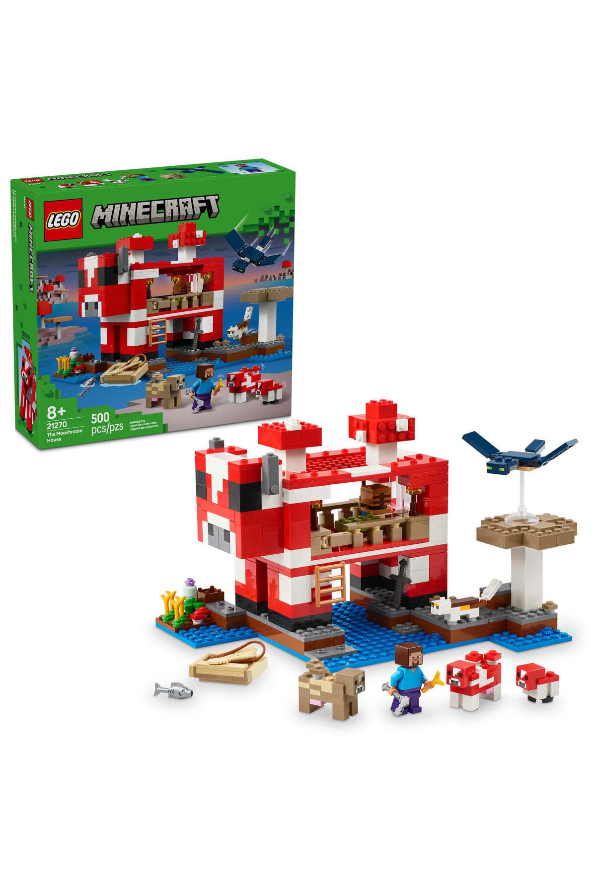 LEGO® Minecraft® the Mooshroom House Island Gamer Kit Toy for Kids 21270