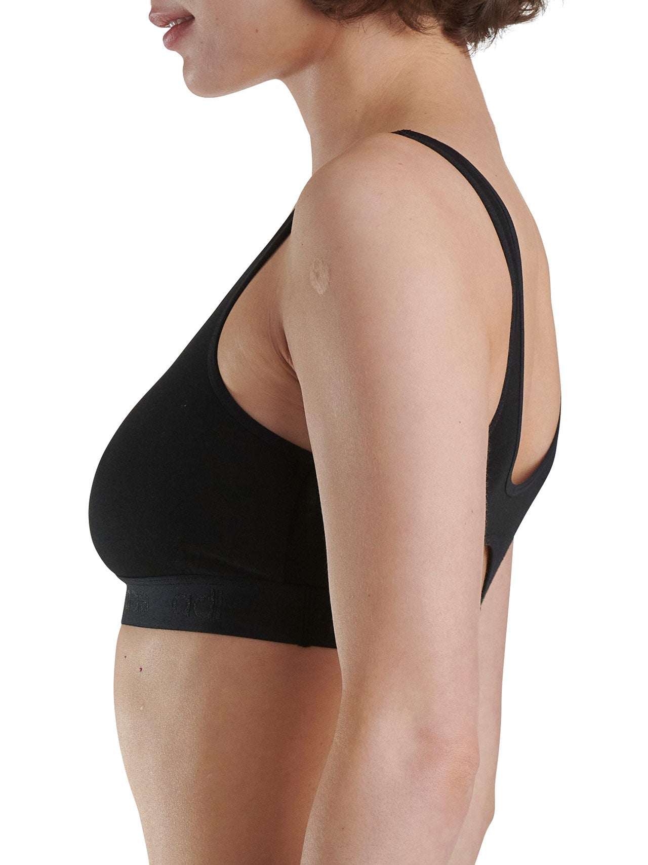 Cotton Solid Scoop Bralette