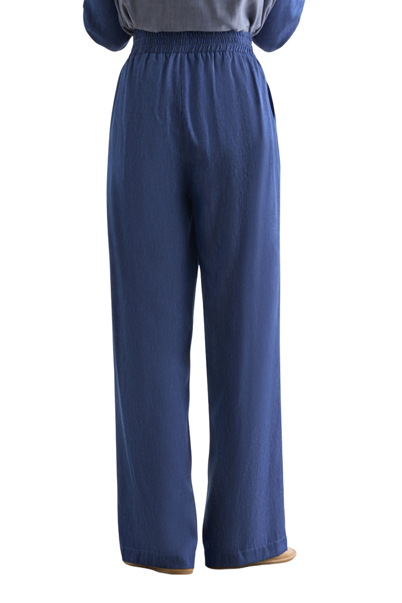Denim Elastic Trousers - Pants