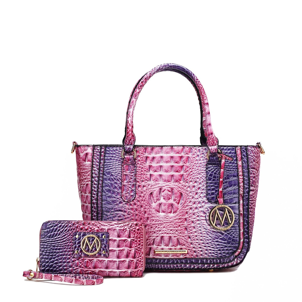 Bonnie Gradient Croc Shoulder Bag and Set
