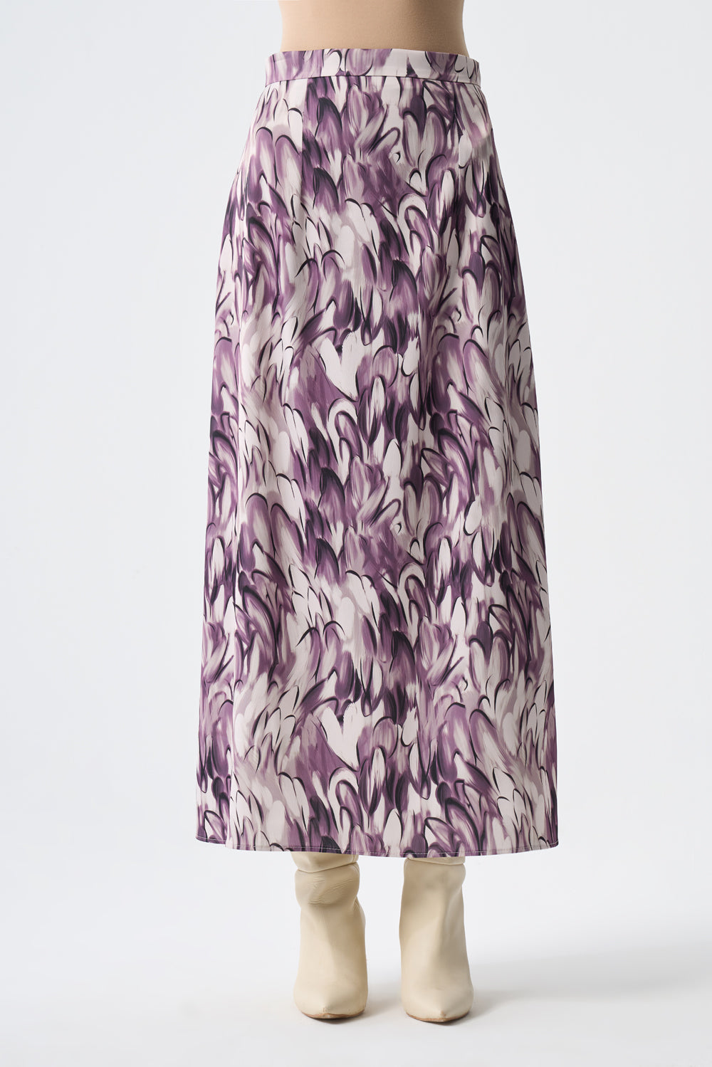 Mizalle - Ellipse Pattern Satin Skirt Apparel