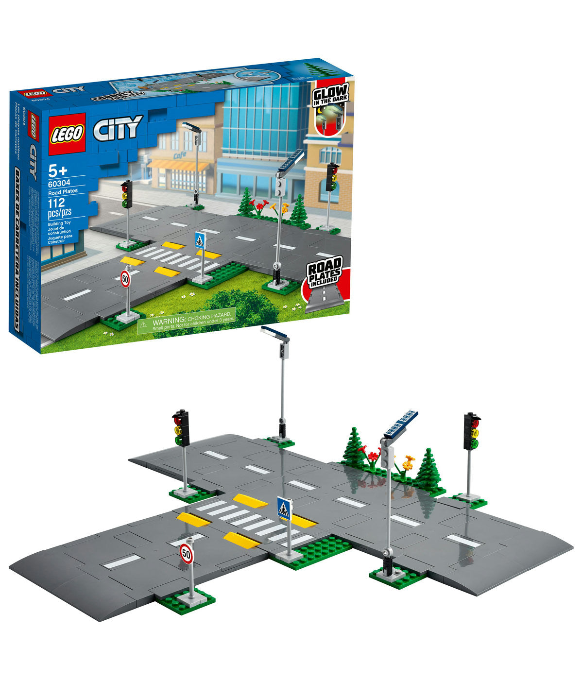 LEGO City Road Plates 60304 Building Kit (112 Pieces)