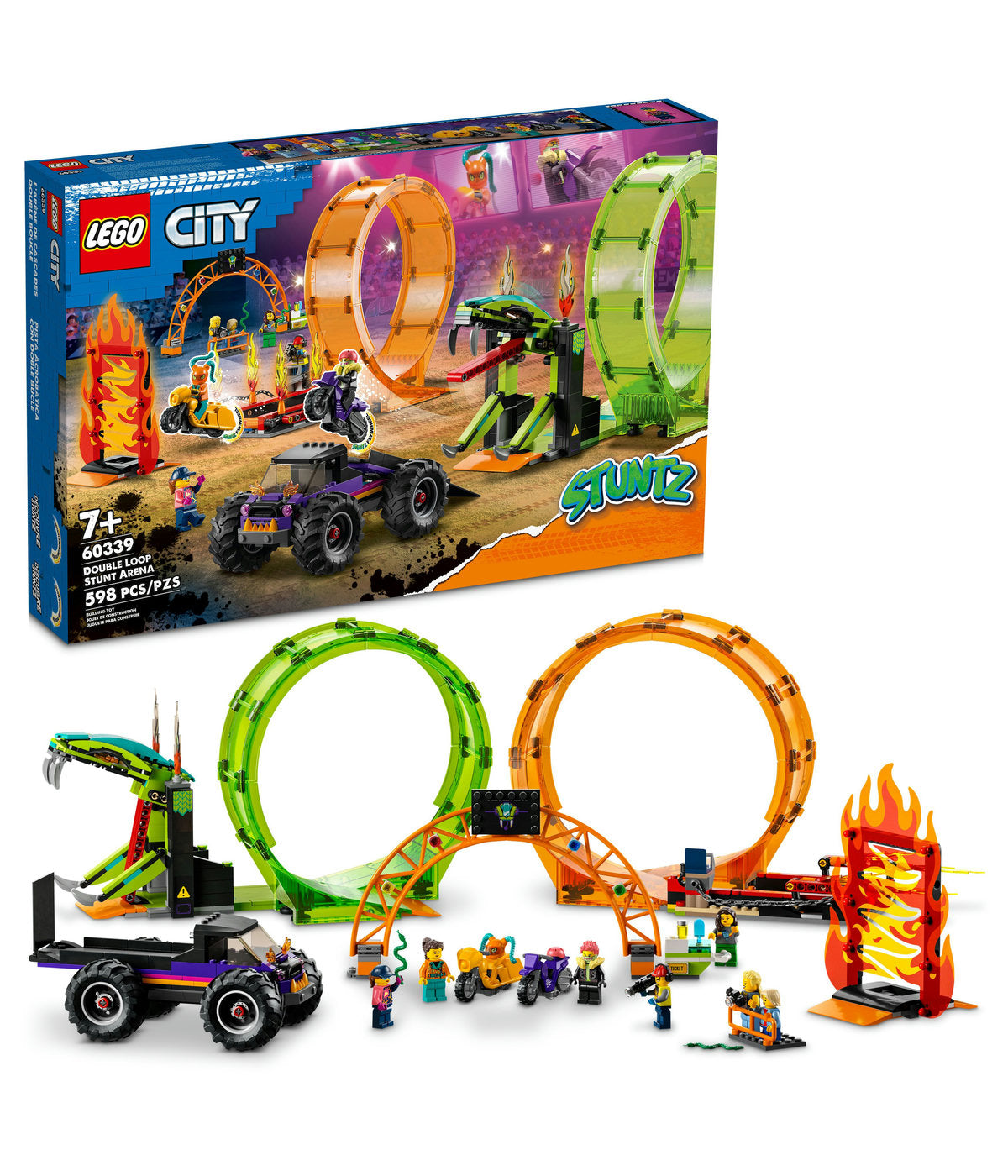 LEGO City Double Loop Stunt Arena 60339 Building Kit (598 Pieces)