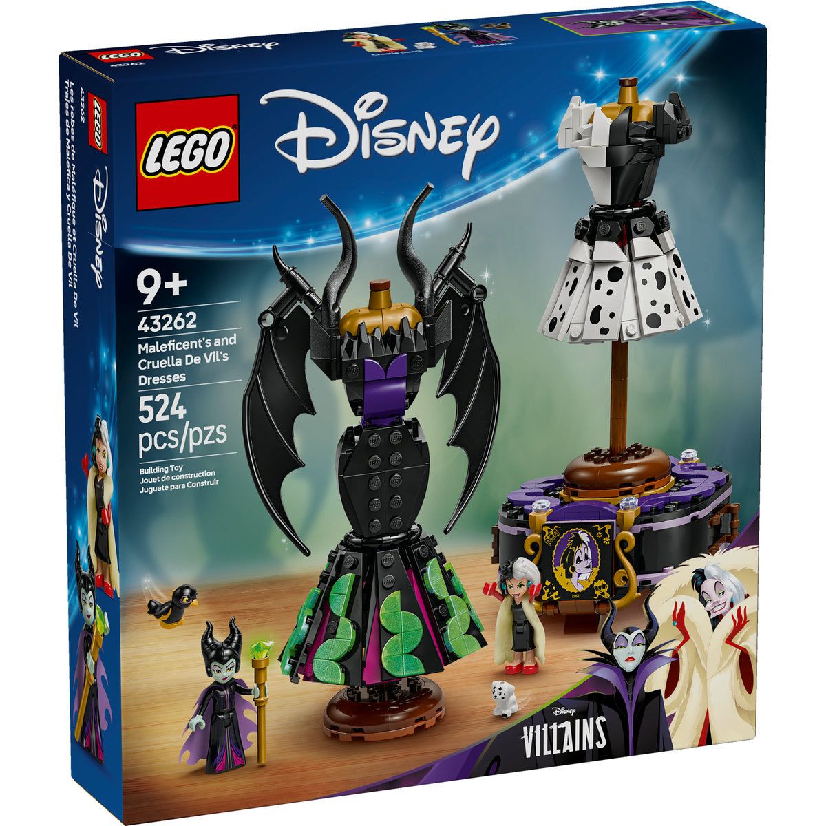 LEGO® ǀ Disney Villains Maleficent’s and Cruella De Vil’s Dresses 43262