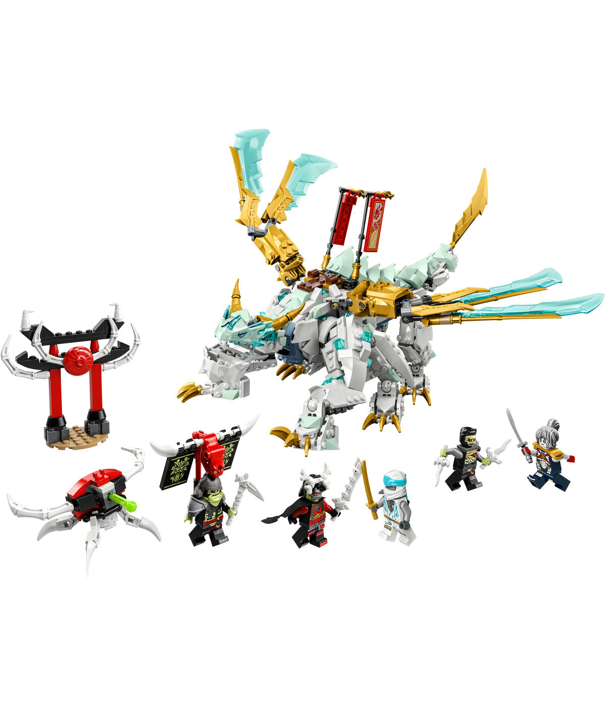 LEGO NINJAGO Zane's Ice Dragon Creature 71786 Building Toy Set (973 Pieces)