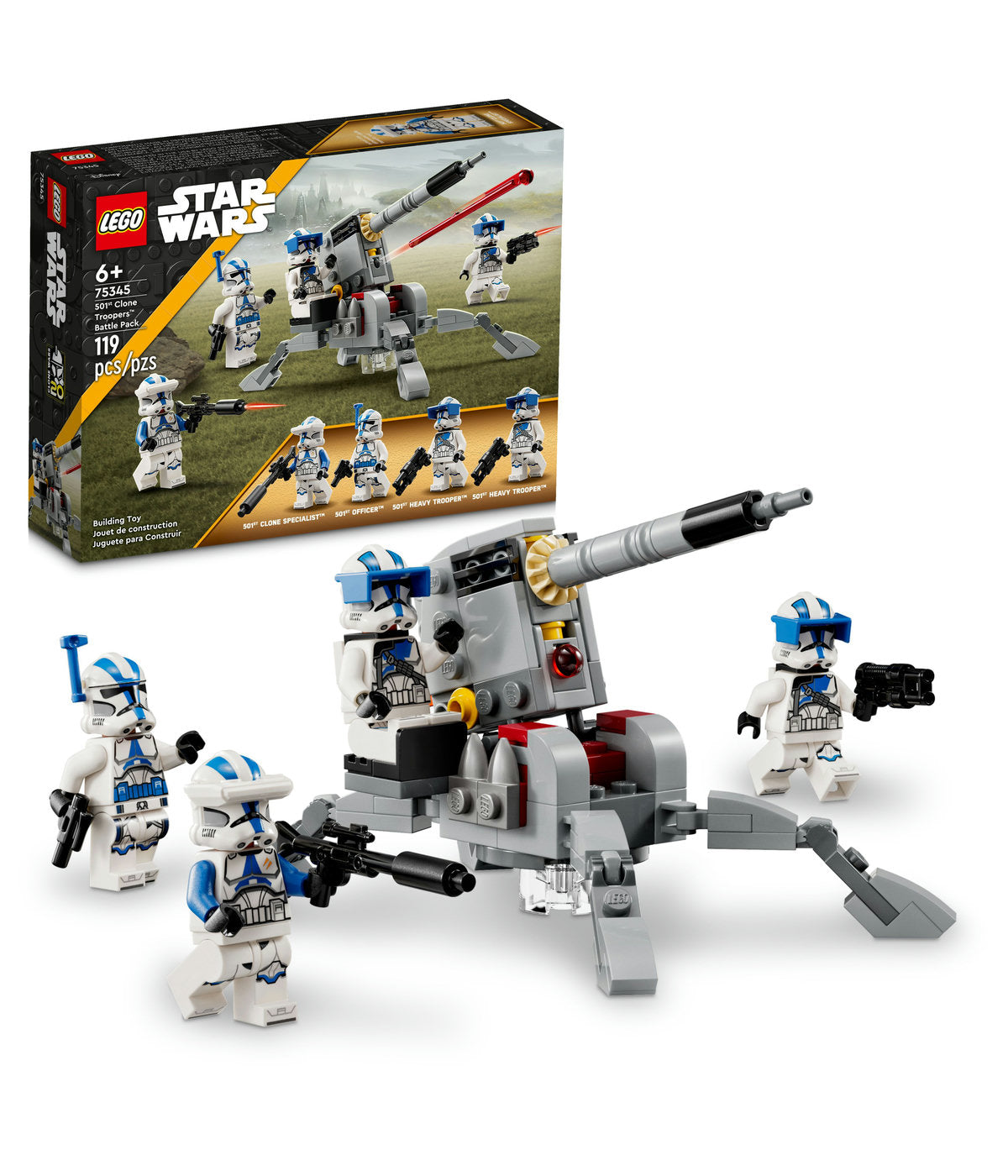 LEGO Star Wars 501st Clone Troopers Battle Pack 75345 Building Toy Set (119 Pcs)